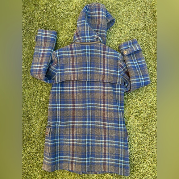 L.L. Bean Signature Women’s Wool Blend Duffle Coat Plaid Toggle Botton Trench 10 - Picture 9 of 11